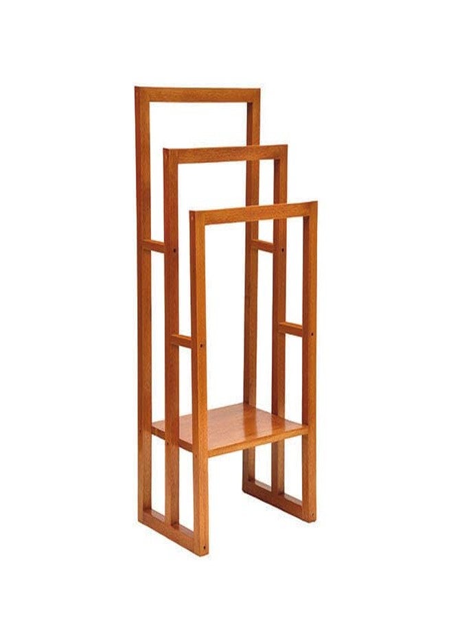 IThree Wooden Furniture Solid Wood Towel Rack | Holder for Bathroom & Living Room - Image 2